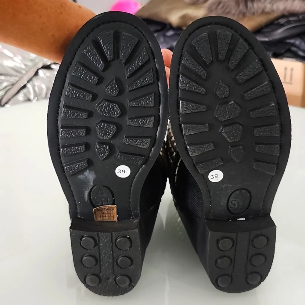 Ash studded reptile texture moto boots - Picture 7 of 8